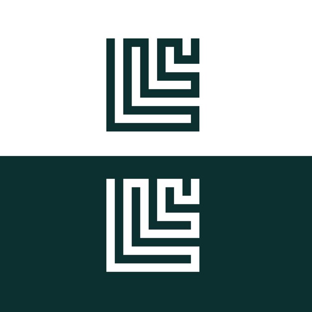 Diseño del logotipo de la letra inicial LS