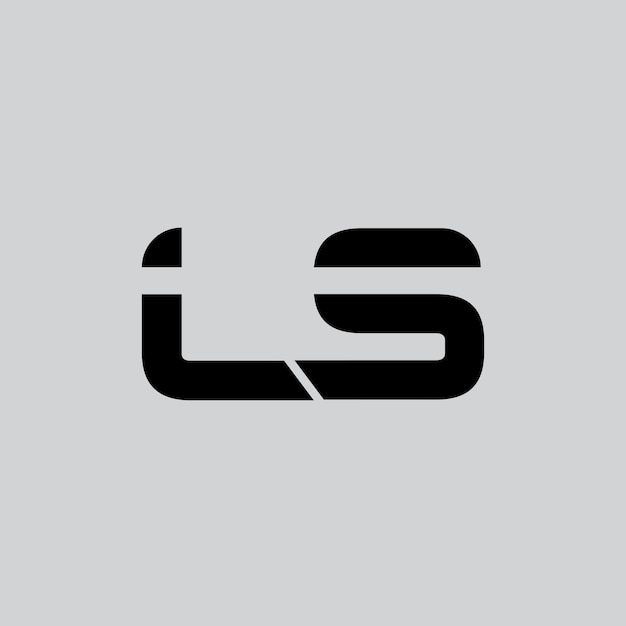 Diseño del logotipo de la letra inicial LS