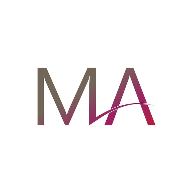 Diseño Del Logotipo Letra Inicial MA Signo Símbolo Moderno Creativo Excepcional