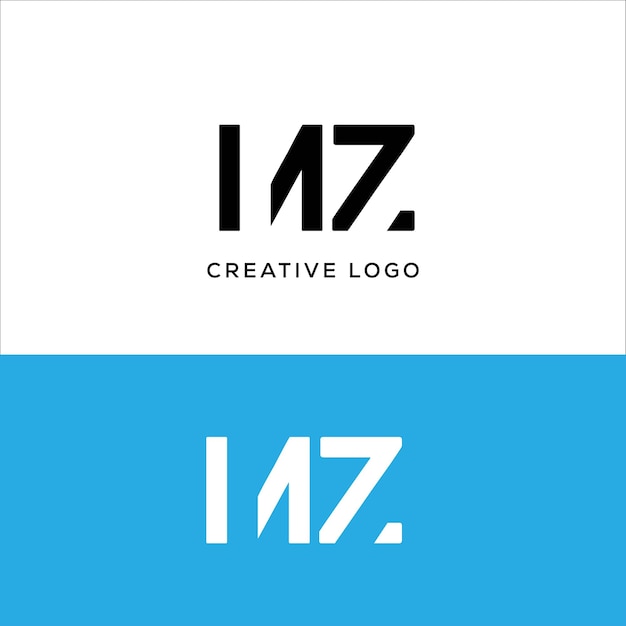 Diseño del logotipo de la letra inicial MZ