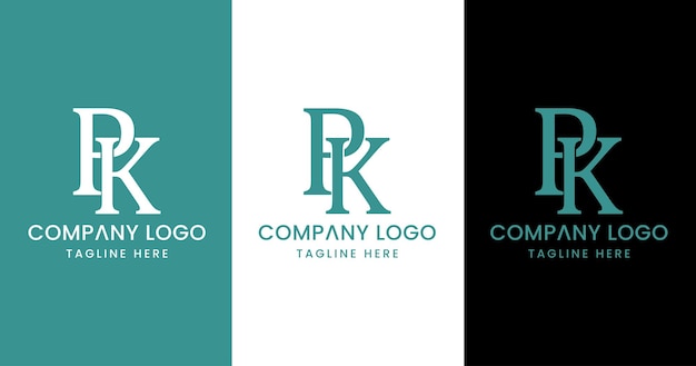 Diseño de logotipo de letra inicial RK Signo de símbolo moderno creativo excepcional