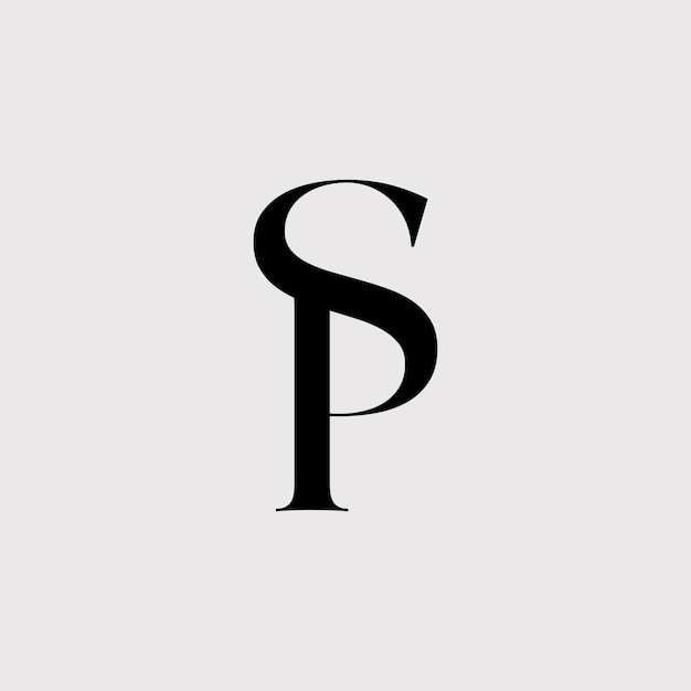 Diseño de logotipo de letra inicial SP Signo de símbolo moderno creativo excepcional