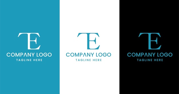 Diseño Del Logotipo Letra Inicial TE Signo Símbolo Moderno Creativo Excepcional