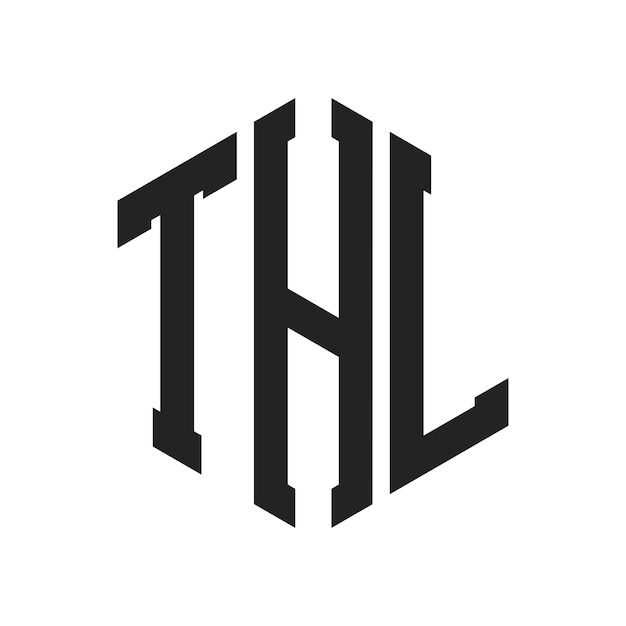 Diseño del logotipo Letra inicial THL Monograma Logotipo con forma de hexágono