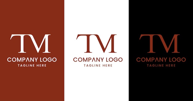 Diseño de logotipo de letra inicial TM Signo de símbolo moderno creativo excepcional