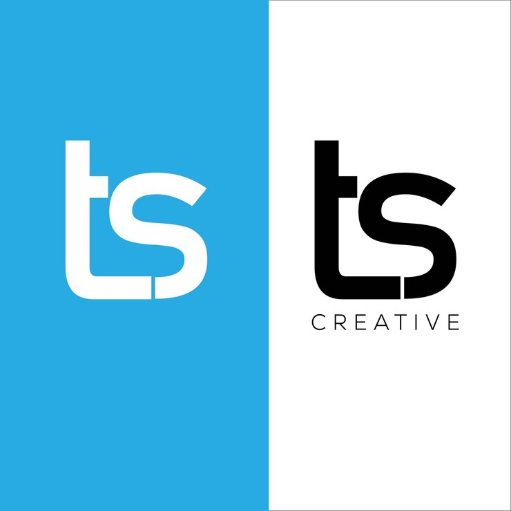 Vector diseño de logotipo de letra inicial ts
