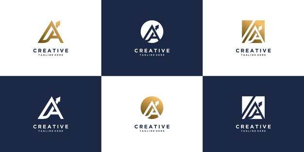 Diseño de logotipo de letra con inicial a vector premium