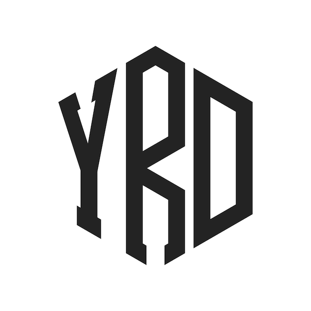 Diseño del logotipo Y Letra inicial YRD Monograma Logotipo con forma de hexágono