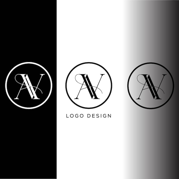 Vector diseño de logotipo de letra inicial va