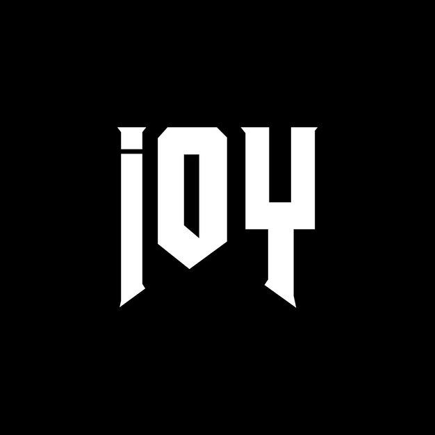Diseño de logotipo de letra IOY para la compañía de tecnología IOY diseño de logotipo combinación de colores blanco y negro IOY logotipo IOY vector IOY diseño IOY icono IOY alfabeto IOY tipografía diseño del logotipo