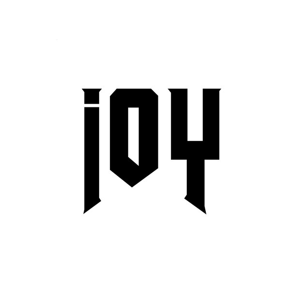 Diseño de logotipo de letra IOY para la compañía de tecnología IOY diseño de logotipo combinación de colores blanco y negro IOY logotipo IOY vector IOY diseño IOY icono IOY alfabeto IOY tipografía diseño del logotipo