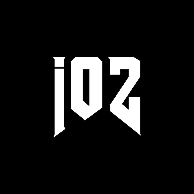Diseño de logotipo de letra IOZ para la compañía de tecnología IOZ diseño de logotipo combinación de colores blanco y negro IOZ logotipo IOZ vector IOZ diseño IOZ icono IOZ alfabeto IOZ tipografía diseño del logotipo
