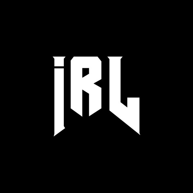 Diseño de logotipo de letra IRL para una empresa de tecnología Diseño del logotipo IRL combinación de colores blanco y negro Logotipo IRL Vector Diseño IRL Icon IRL Alfabeto IRL Tipografía Diseño del Logotipo
