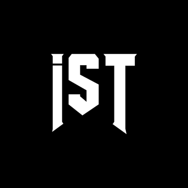 Diseño de logotipo de letra IST para una empresa de tecnología Diseño del logotipo IST combinación de colores blanco y negro Diseño del Logotipo IST Vector Diseño del Icono IST Alfabeto IST Diseño del Logotype