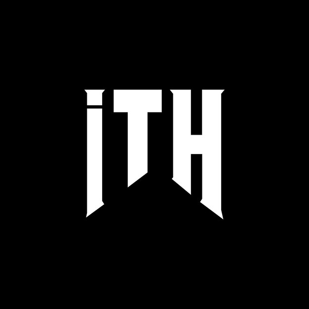 Diseño de logotipo de letra ITH para una empresa de tecnología Diseño del logotipo ITH combinación de colores blanco y negro Logotipo ITH vector diseño ITH icono ITH alfabeto ITH tipografía diseño del logotipo