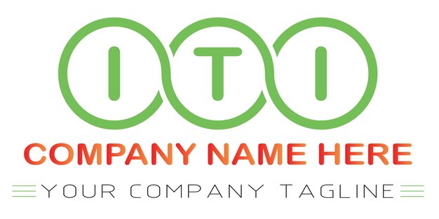 Diseño de logotipo de letra ITI