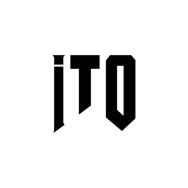 Diseño de logotipo de letra ITO para empresa de tecnología Diseño del logotipo ITO combinación de colores blanco y negro Logotipo ITO vector diseño ITO icono ITO alfabeto ITO tipografía diseño del logotipo