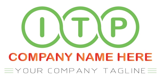 Diseño de logotipo de letra ITP