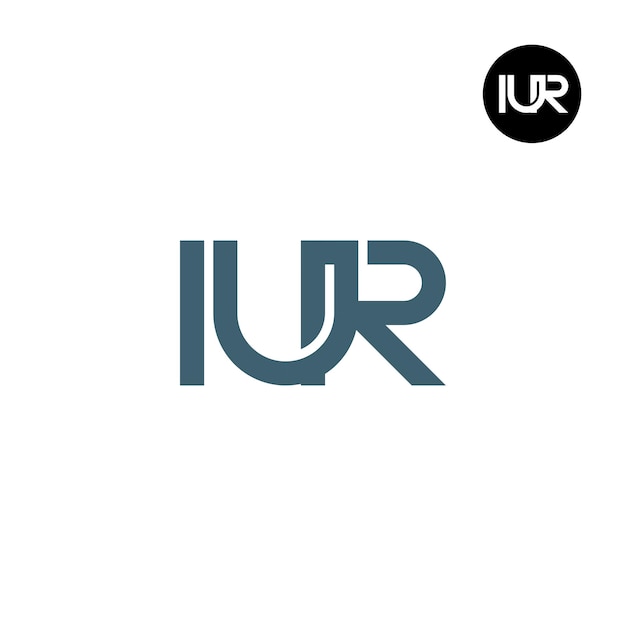 Diseño del logotipo de la letra IUR Monogram