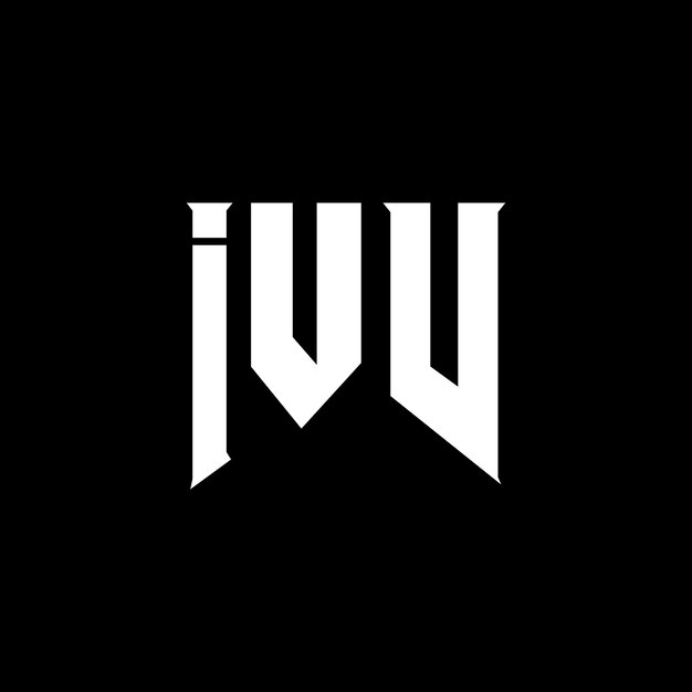 Diseño de logotipo de letra IVV para una empresa de tecnología Diseño de Logotipo IVV combinación de colores blanco y negro IVV logotipo IVV vector IVV diseño IVV icono IVV alfabeto IVV tipografía diseño de logotipo