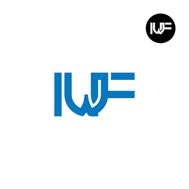 Diseño del logotipo de la letra IWF Monogram