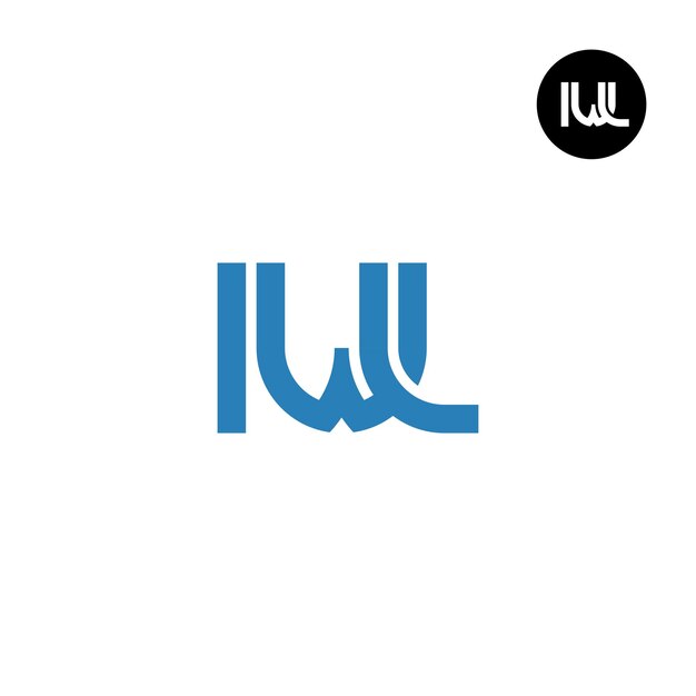 Diseño del logotipo de la letra IWL Monogram