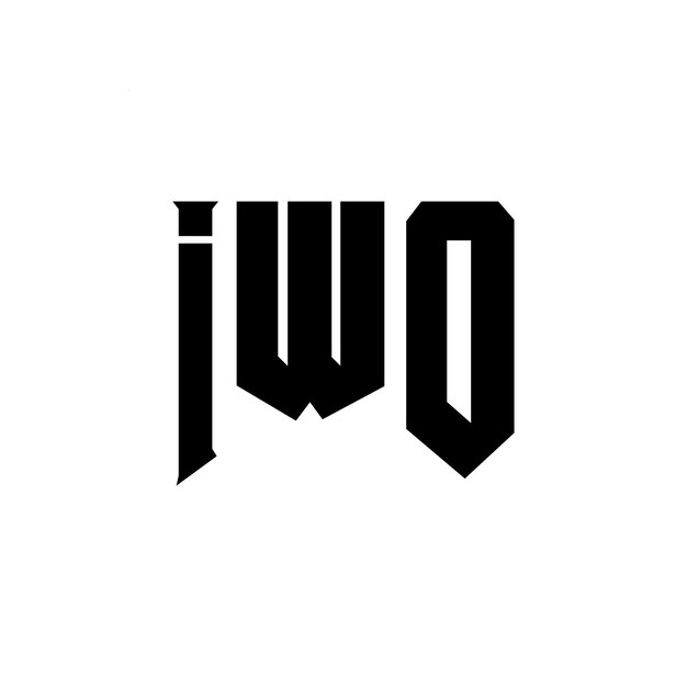 Diseño de logotipo de letra IWO para una empresa de tecnología Diseño de Logotipo IWO combinación de colores blanco y negro Diseño de IWO logotipo IWO vector IWO diseño IWO icono IWO alfabeto IWO tipografía diseño de logotipo