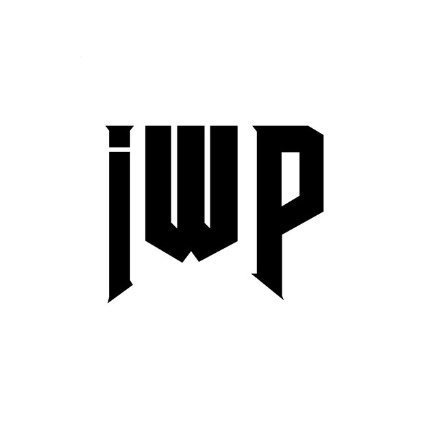 Diseño de logotipo de letra IWP para una empresa de tecnología Diseño del logotipo IWP combinación de colores blanco y negro Logotipo IWP vector IWP diseño IWP icono IWP alfabeto IWP tipografía diseño del logotipo