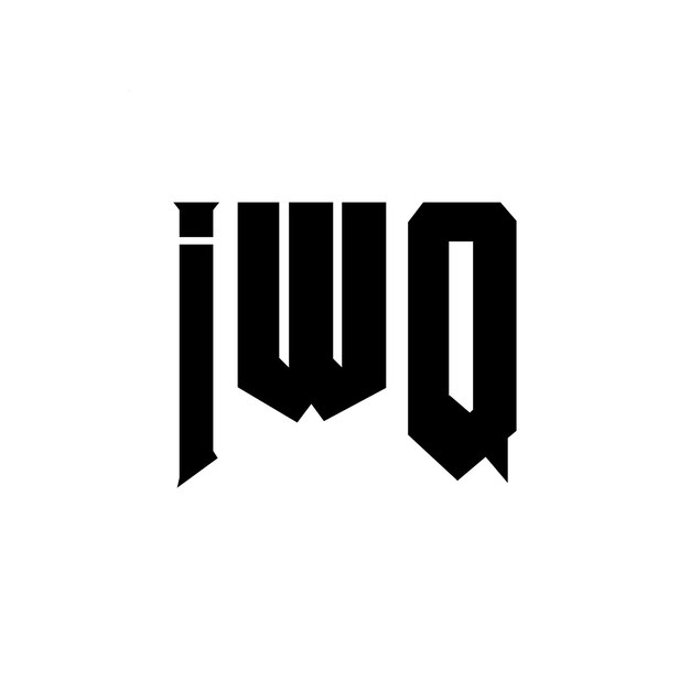 Diseño de logotipo de letra IWQ para una empresa de tecnología Diseño del logotipo IWQ combinación de colores blanco y negro IWQ logo IWQ vector IWQ diseño IWQ icono IWQ alfabeto IWQ tipografía diseño del logotipo
