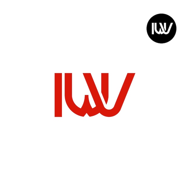 Diseño del logotipo de la letra IWV Monograma