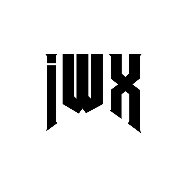 Vector diseño de logotipo de letra iwx para una empresa de tecnología diseño de logotipo iwx combinación de colores blanco y negro iwx logo iwx vector iwx diseño iwx icono iwx alfabeto iwx tipografía diseño de logotipo