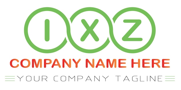 Diseño de logotipo de letra IXZ