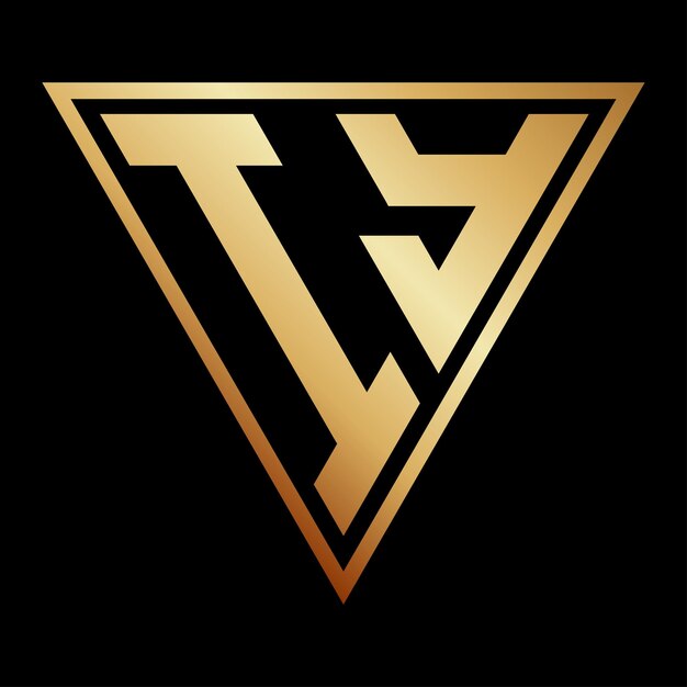 Diseño del logotipo de la letra IY Triángulo