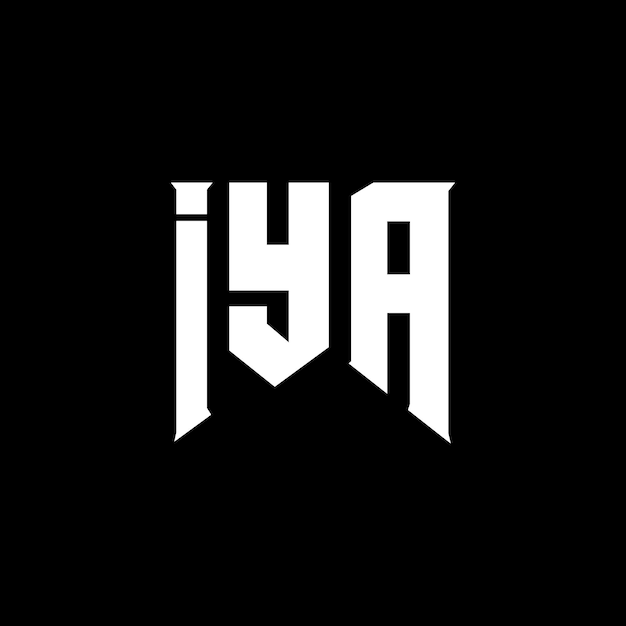 Diseño de logotipo de letra IYA para una empresa de tecnología Diseño del logotipo IYA combinación de colores blanco y negro IYA logo IYA vector IYA diseño IYA icono IYA alfabeto IYA tipografía diseño del logotipo