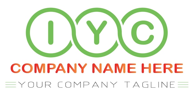 Diseño de logotipo de letra IYC