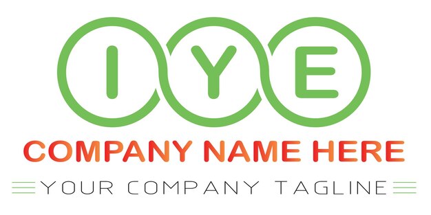 Diseño de logotipo de letra IYE