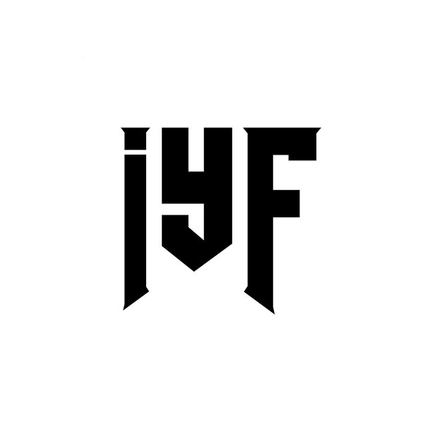 Diseño de logotipo de letra IYF para una empresa de tecnología Diseño del logotipo IYF combinación de colores blanco y negro IYF diseño del logo IYF vector IYF icono IYF alfabeto IYF tipografía diseño del logotipo