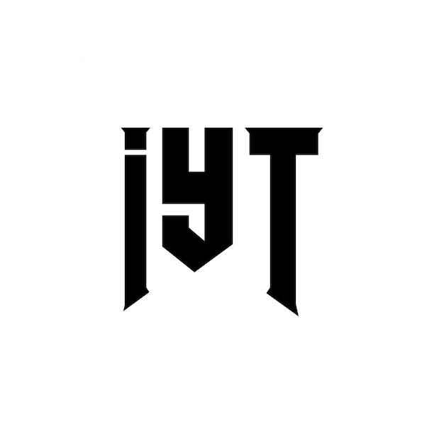 Diseño de logotipo de letra IYT para una empresa de tecnología Diseño del logotipo IYT Combinación de colores blanco y negro Logo IYT IYT Vector IYT Diseño del icono IYT Alfabeto IYT Tipo de diseño del logotipo