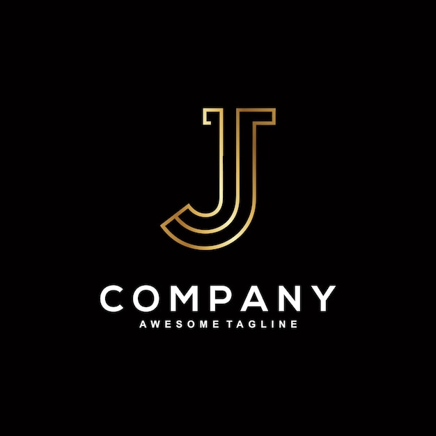 Diseño del logotipo de la letra J para empresas