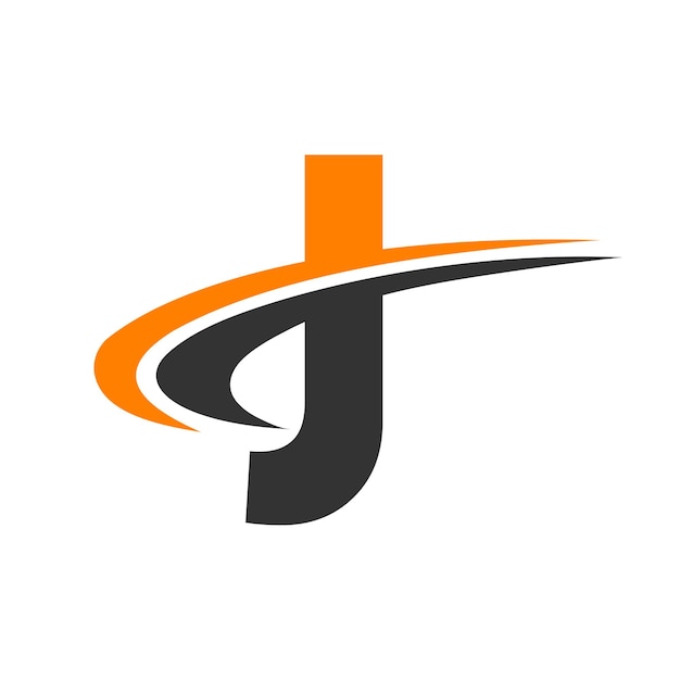 Diseño del logotipo de la letra J para el negocio de marketing y finanzas Signo inicial del logotipo J