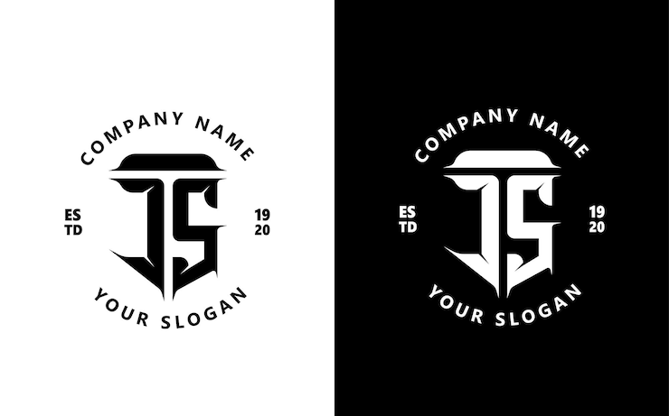 diseño de logotipo de letra j y s