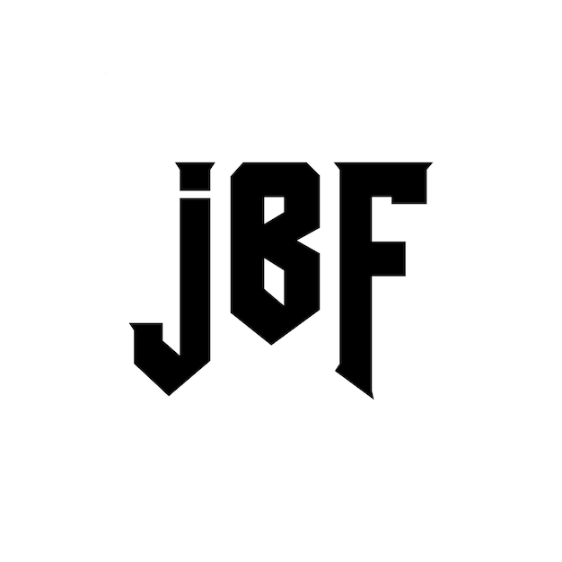 Diseño de logotipo de letra JBF para una empresa de tecnología Diseño del logotipo JBF combinación de colores blanco y negro JBF diseño de vector JBF icono JBF alfabeto JBF tipografía diseño del logotipo