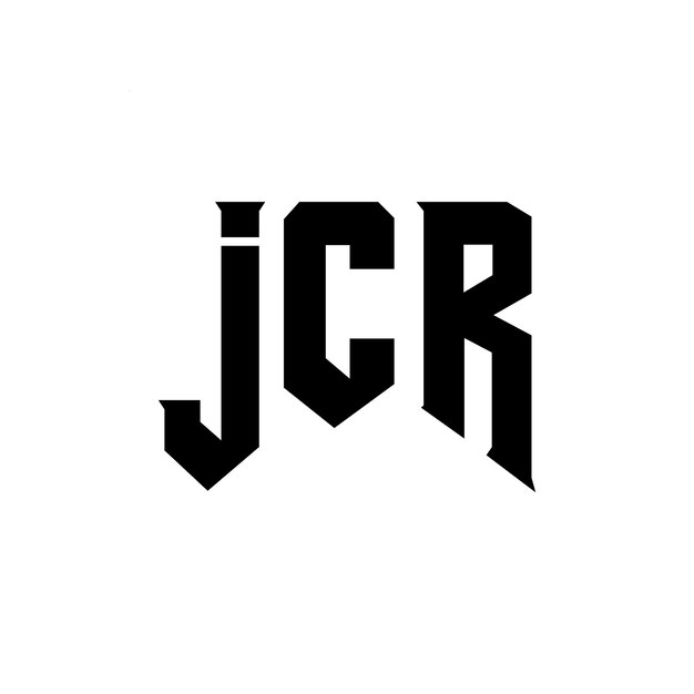 Diseño de logotipo de letra JCR para la compañía de tecnología JCR Diseño del logotipo JCR combinación de colores blanco y negro Logotipo JCR vector JCR diseño Icono JCR alfabeto JCR tipografía diseño del logotipo