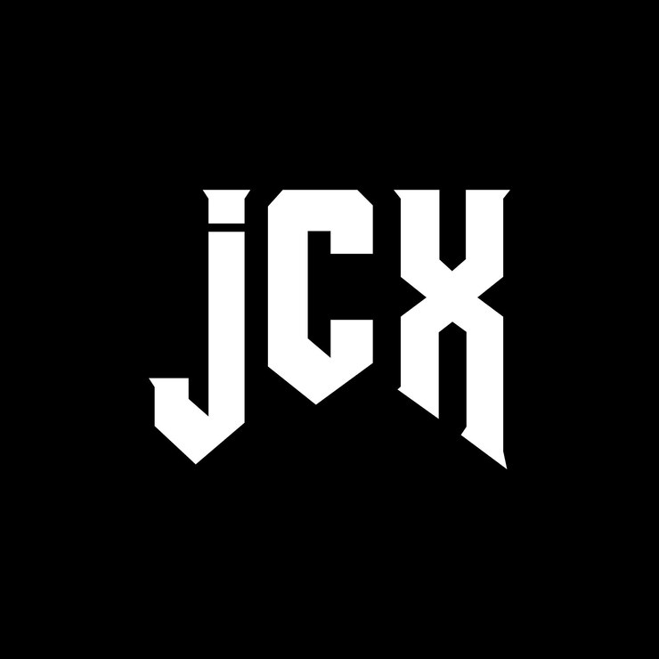 Vector diseño de logotipo de letra jcx para la compañía de tecnología diseño de logotipo jcx combinación de colores blanco y negro jcx logotipo vector jcx diseño icono jcx alfabeto jcx tipografía diseño de logotipo