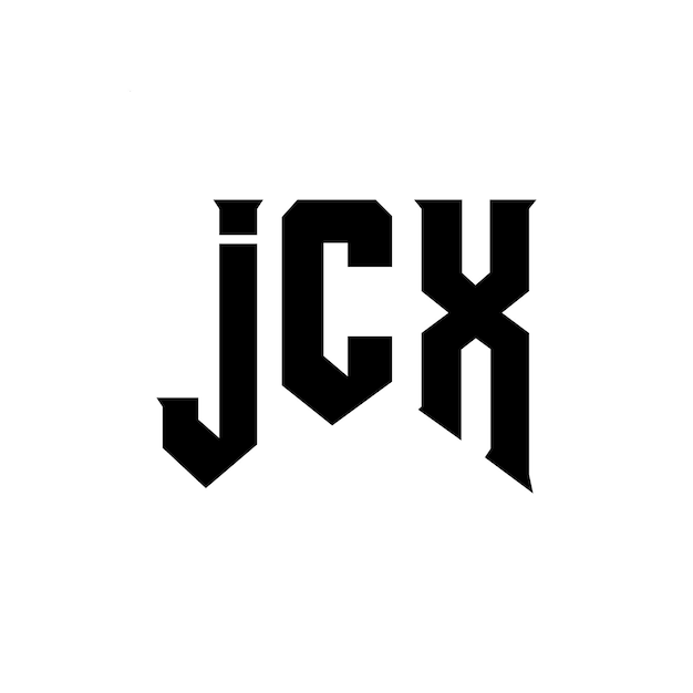 Diseño de logotipo de letra JCX para la compañía de tecnología Diseño de Logotipo JCX combinación de colores blanco y negro JCX logotipo Vector JCX diseño Icono JCX alfabeto JCX tipografía diseño de logotipo