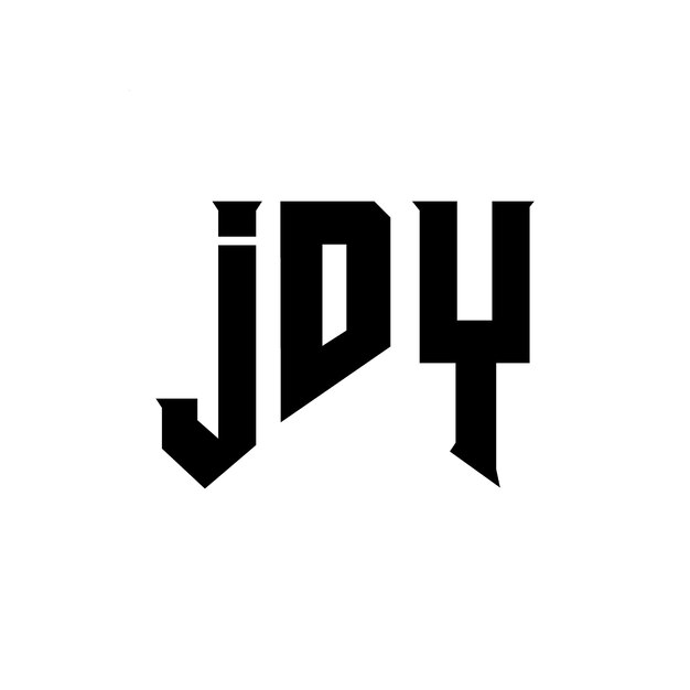 Diseño de logotipo de letra JDY para una empresa de tecnología Diseño del logotipo JDY combinación de colores blanco y negro Logotipo JDY Vector JDY Diseño del icono JDY Alfabeto JDY Tipografía diseño del logotipo