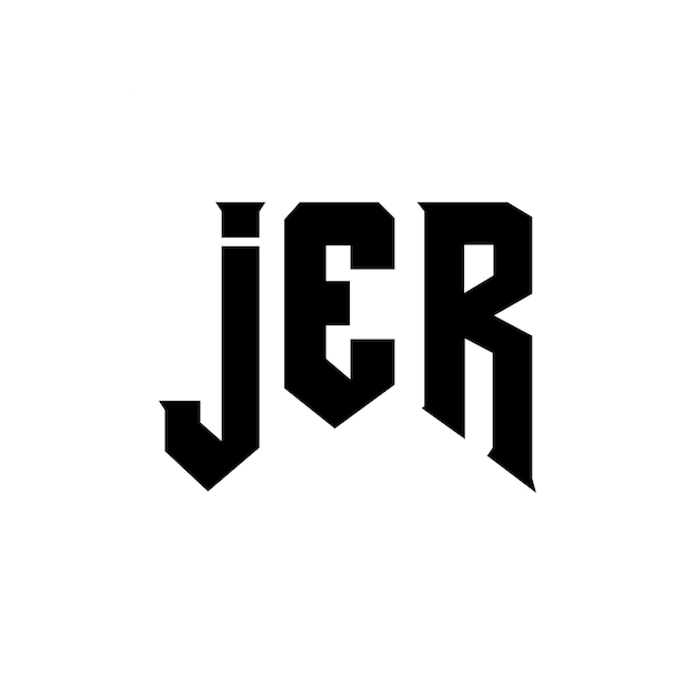 Diseño de logotipo de letra JER para una empresa de tecnología JER diseño de logotipo combinación de colores blanco y negro JER logotipo JER vector JER diseño JER icono JER alfabeto JER tipografía diseño del logotipo