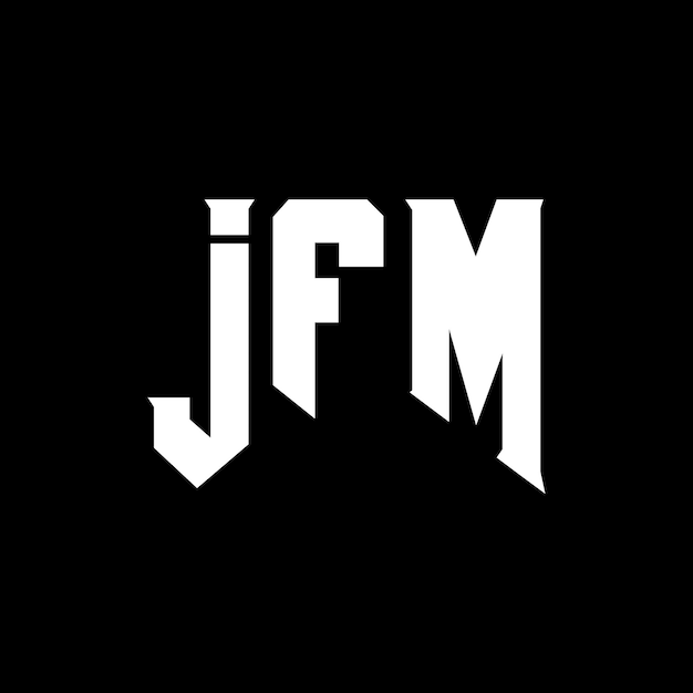 Diseño de logotipo de letra JFM para la compañía de tecnología JFM diseño de logotipo combinación de colores blanco y negro JFM logotipo JFM vector JFM diseño icono JFM alfabeto JFM tipografía diseño de logotip