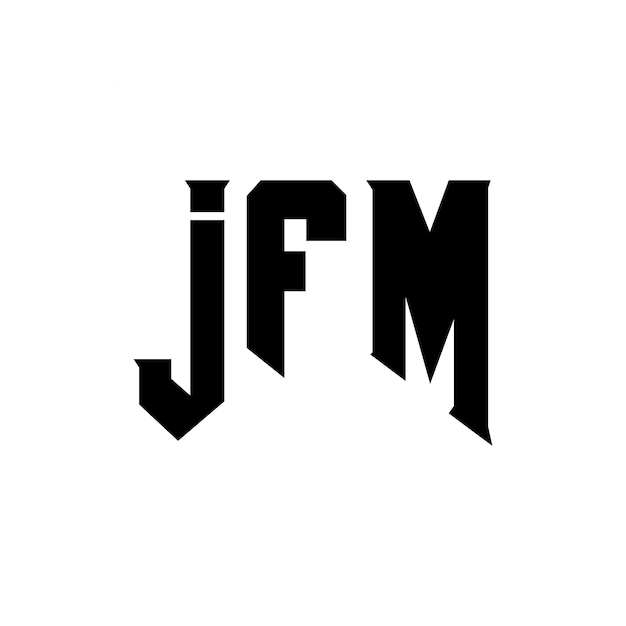 Diseño de logotipo de letra JFM para la compañía de tecnología JFM diseño de logotipo combinación de colores blanco y negro JFM logotipo JFM vector JFM diseño icono JFM alfabeto JFM tipografía diseño de logotip
