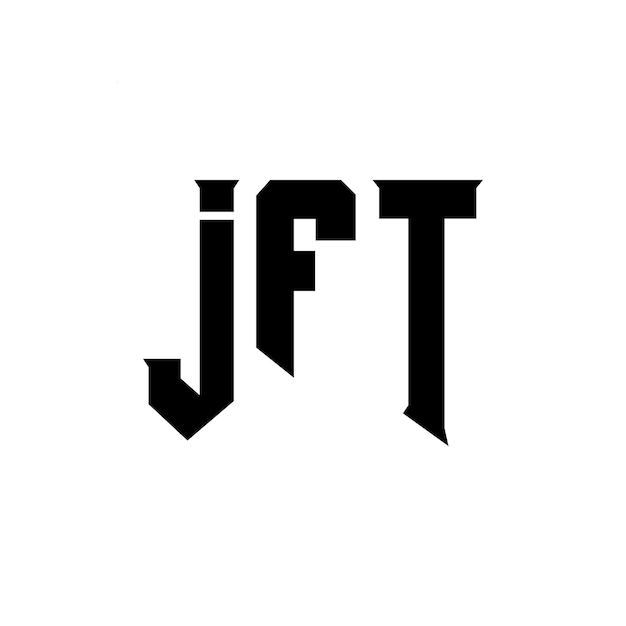 Diseño de logotipo de letra JFT para la compañía de tecnología JFT diseño de logotipo combinación de colores blanco y negro JFT logotipo JFT vector JFT diseño icono JFT alfabeto JFT tipografía diseño de logotip